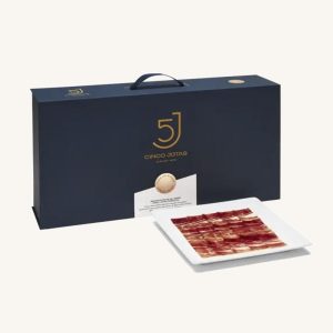 Cinco Jotas (5J) Gift box of hand-carved whole ham (jamón) pata negra acorn-fed 100% Ibérico - Jabugo 2025 design