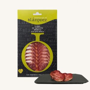 Blázquez Cured loin (lomo) of acorn-fed 50% Ibérico pig “Admiración”, from Guijuelo, Salamanca, pre-sliced 100 gr