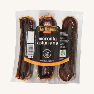 La Unión Morcilla Asturiana ahumada (smoked), from Asturias, 3-pieces 400 gr