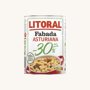 Litoral Low fat and salt Fabada Asturiana (bean and sausages stew), traditional cooked dish, medium can 420g