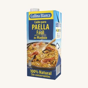 Gallina Blanca Cooking base for easy seafood paella (caldo para paella fácil de marisco), tetra brik 1litre